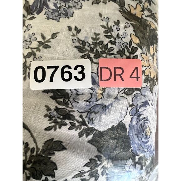 Womens  Vintage blouse button romantic chic floral short sleeve blue plus 16. - Picture 11 of 11